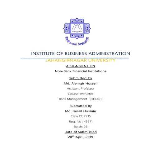 Non-Bank Financial Institutions in Bangladesh
