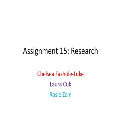 Assignment 15   finished research