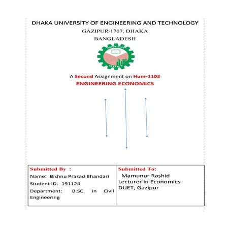Assignment of engineering economics by Bishnu Bhandari