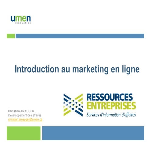 Introduction au marketing en ligne