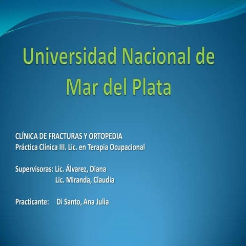 Ateneo Rehabilitación de fracturas de húmero con clavo endomedular