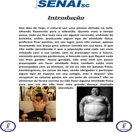 Atividade física x obesidade