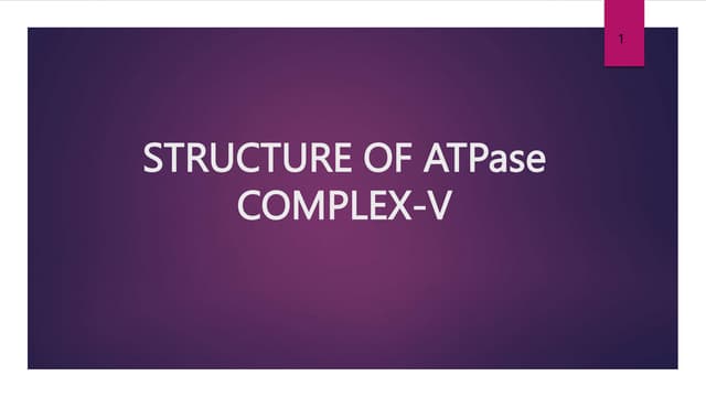 Atp synthase , Atp synthase complex 1 to 4.