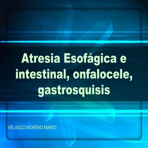 Atresia esofagica e intestina onfalocele y gastrosquisis