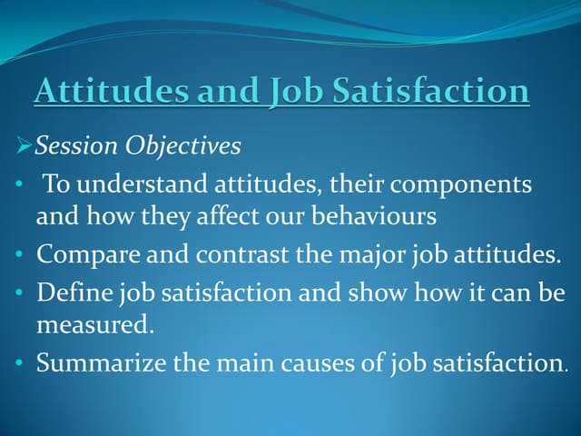 Attitudes and job_satisfaction