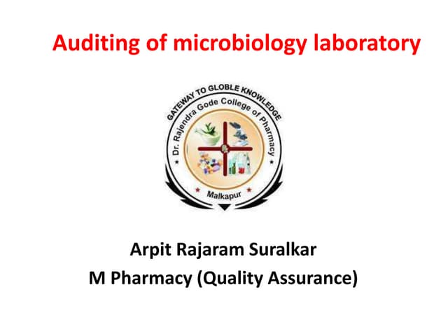 Auditing of microbiology laboratory