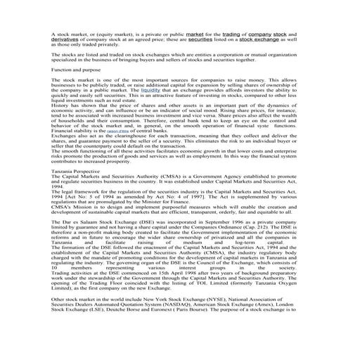 Audit of stock exchange final