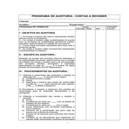Auditoria contas a_receber