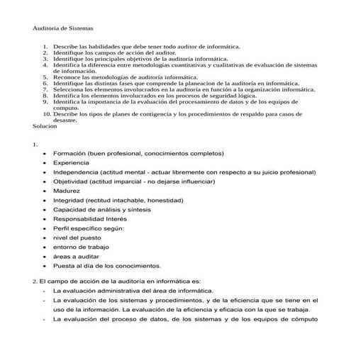 Auditoria de sistemas