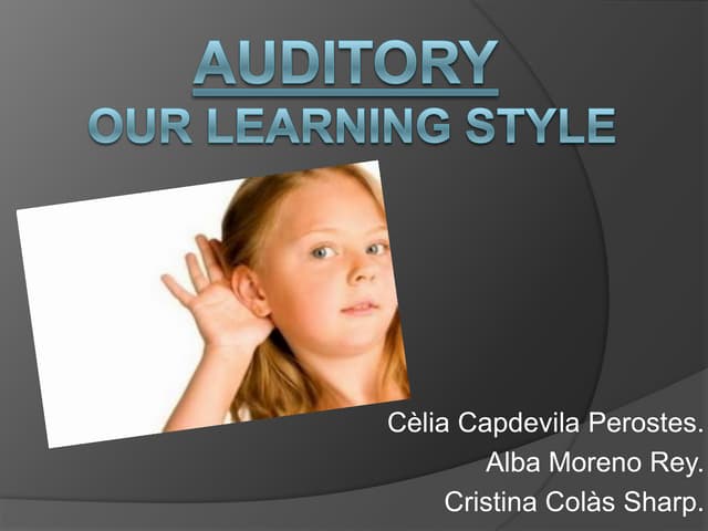 Auditory Learning Style