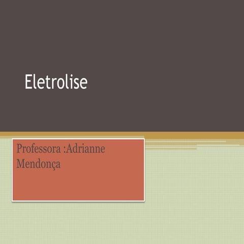 Aula  eletrolise
