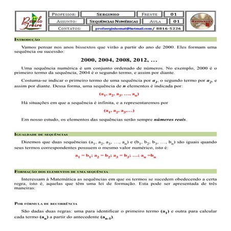 Aula 01   sequências