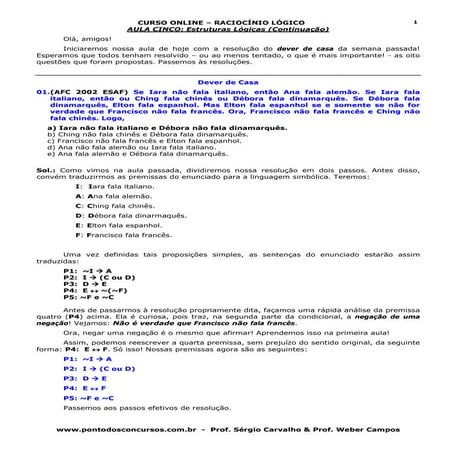 Aula 05   estruturas lógicas parte 2