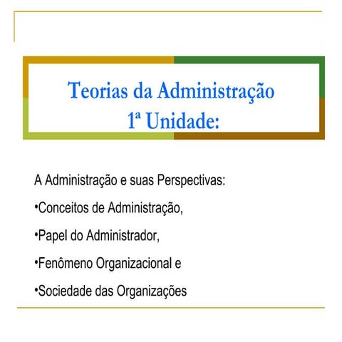 O papel do administrador