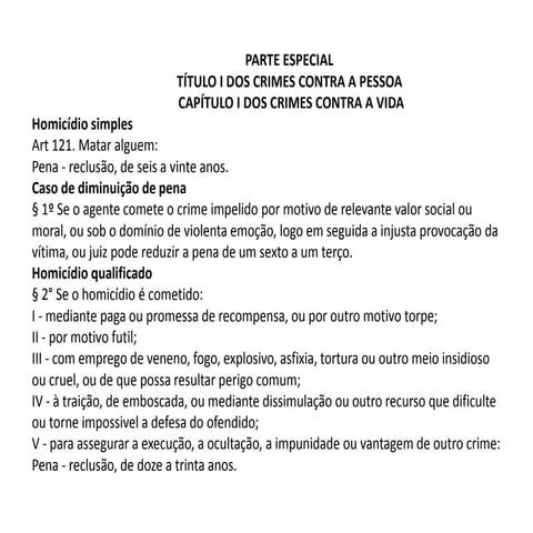 Aula de direito penal   parte especial