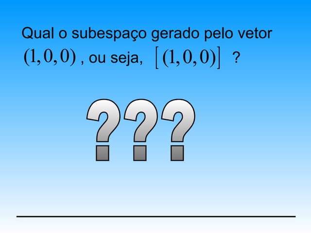 Aula espaço vetorial