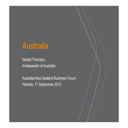 Australia Presentation, Ambassador Gerald Thomson and David Campbell