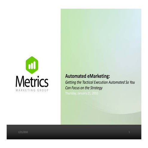 Automated E Marketing Metrics Marketing [Compatibility Mode]