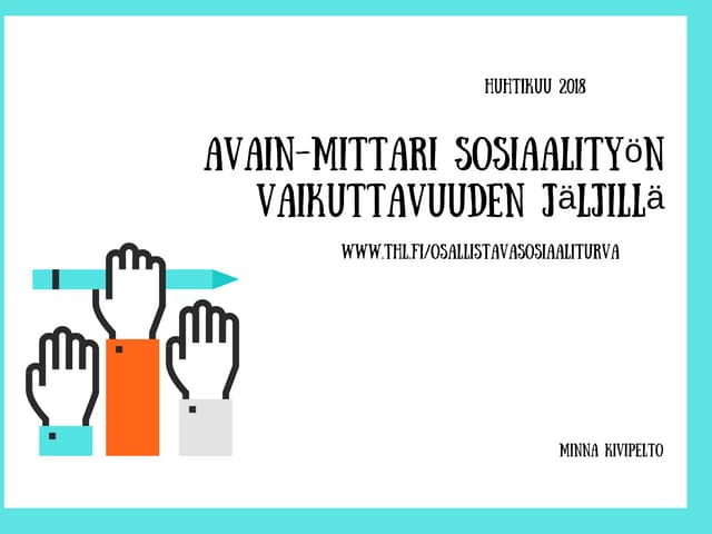 AVAIN-mittari sosiaalityön vaikuttavuuden jäljillä