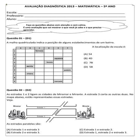 Avalia diagnose matemática_5ano