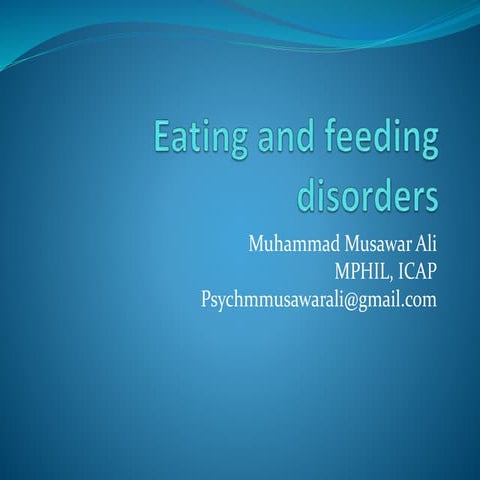 Eating and feeding disorders