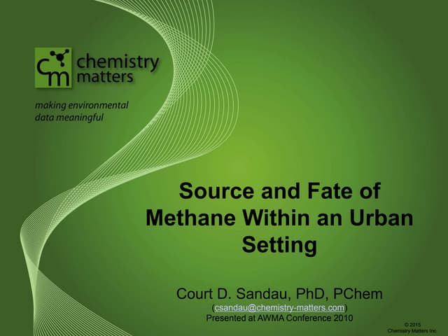 AWMA 2010 methane forensics in urban setting
