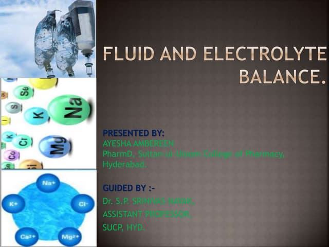 FLUID AND ELECTROLYTE BALANCE