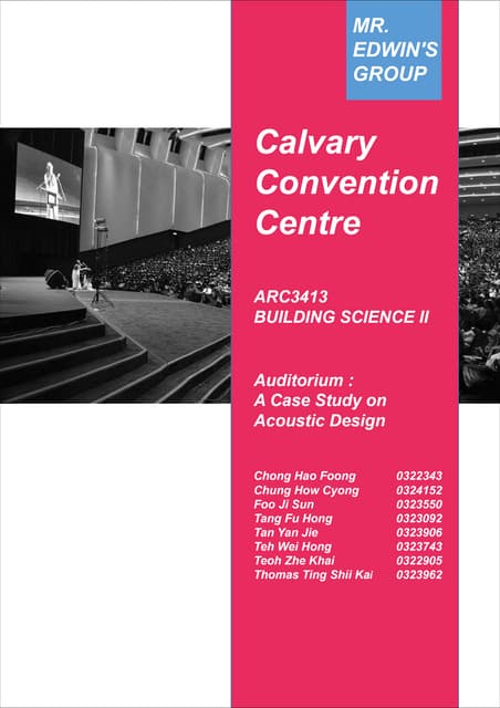 Auditorium: A Case Study on Acoustic Design Report
