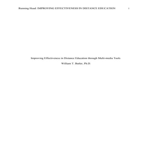 Modern Distant Education through Multi media adoption