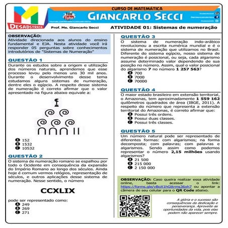 01 - Sistemas de Numeração