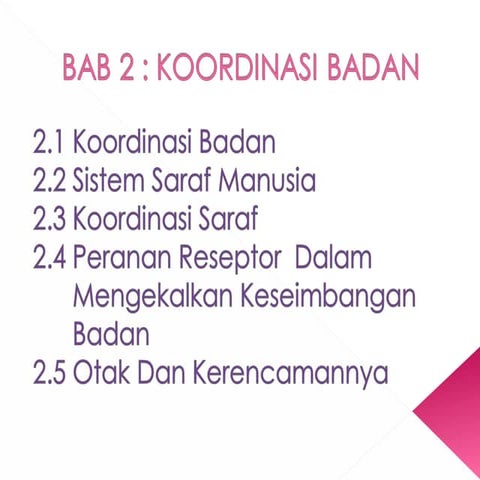 Bab 2 koordinasi badan