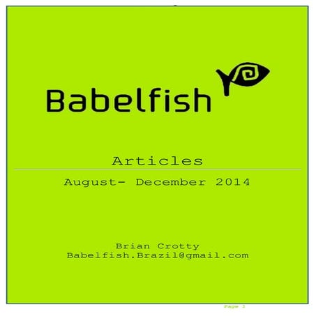 Babelfish Articles August-December 2014 13-1-15