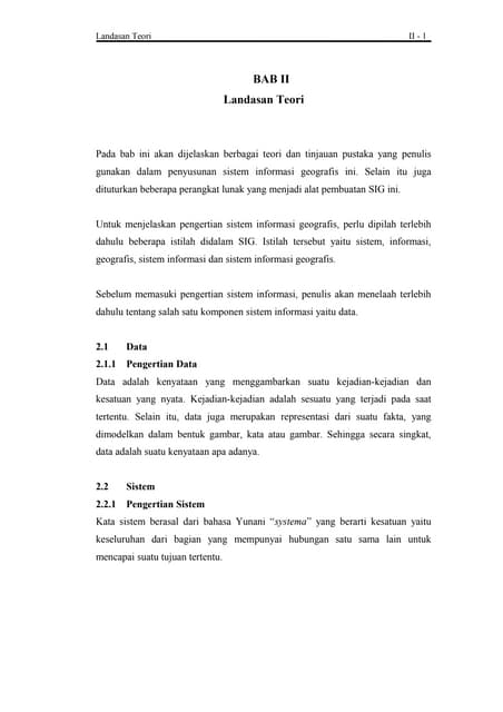 Bab II Tugas Akhir SISTEM INFORMASI GEOGRAFIS  LOKASI CONTOH DAN TITIK PENGAM...