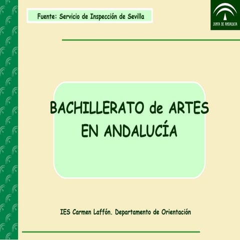 Bachillerato artes andalucia presentacion