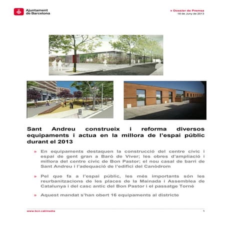 Balanç de dos anys de mandat al Districte de Sant Andreu