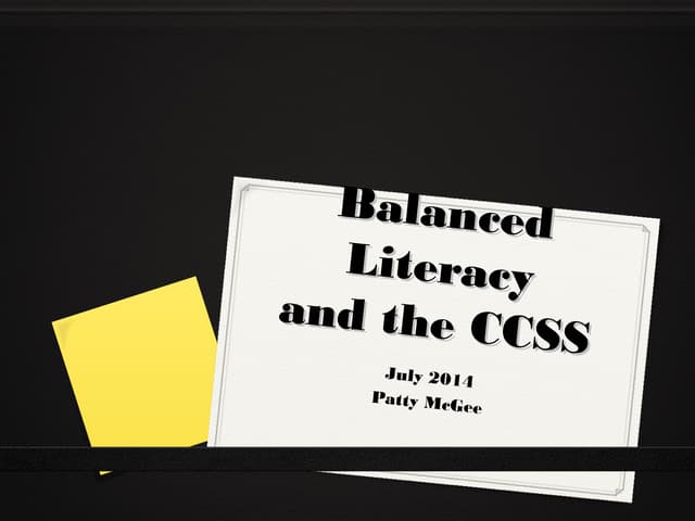 Balanced literacy bergenfield ii