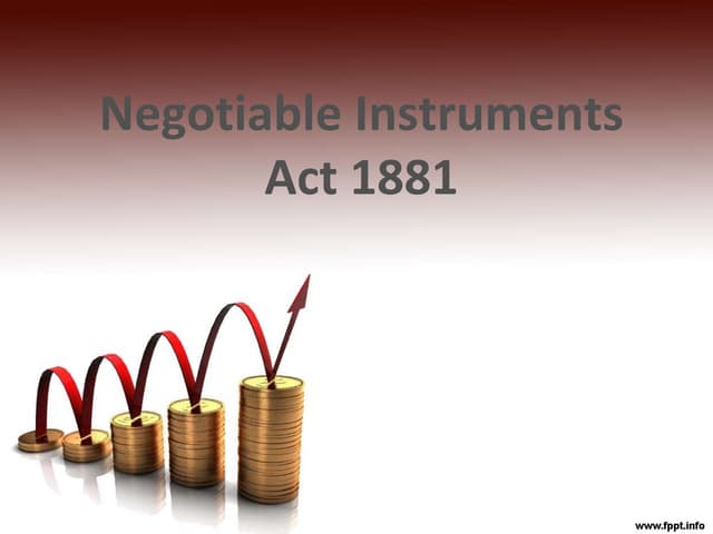 Negotiable Instruments With Case Studies