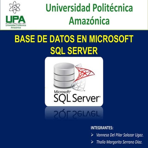 Base de datos en microsoft sql server