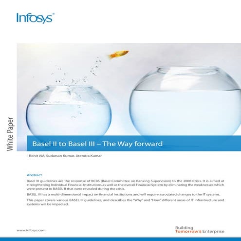 Basel II to Basel III – The Way Forward