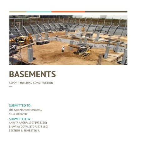 Basement construction report