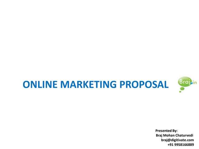 online marketing proposal 