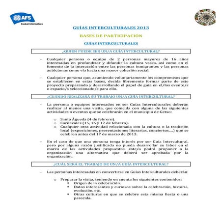 Bases participación guías interculturales