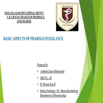 Basic aspects of Pharmacovigilance (Clinical Research & Pharmacovigilance).pptx