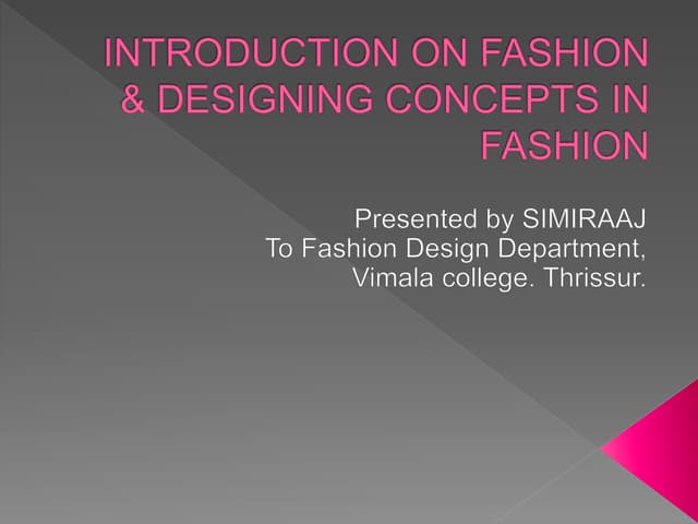 Capital Hill Cashgate Scandal: Basic Concept Of Fashion Designing