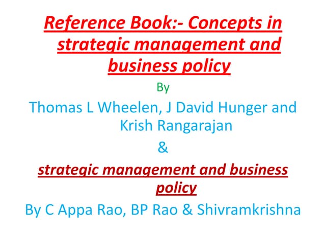 Basic concepts of strategic management 1csp& sim