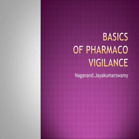 Basics Of Pharmacovigilance