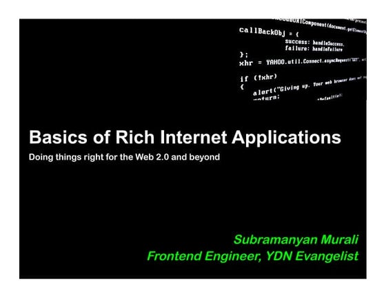 Basics of Rich Internet Applications