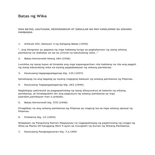 Batas ng Wikang Filipino