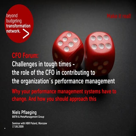 Seminar (EN): CFO Forum - Challenges in tough times, Warszaw/Poland, organize...
