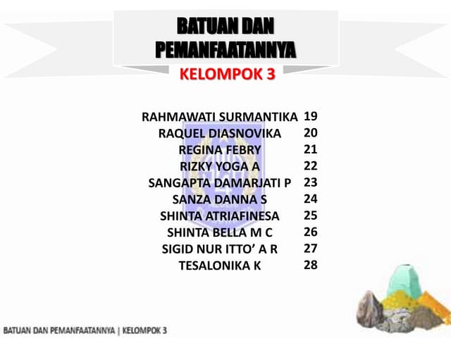 Macam Batuan dan Pemanfaatannya